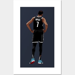 Kevin Durant Vector Back Black Qiangy Posters and Art